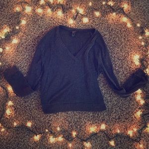 Black and grey strip sweater